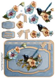 Blue Magic Garden Rounded Card Front