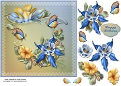Blue Flowers of the Forest Large Card Front