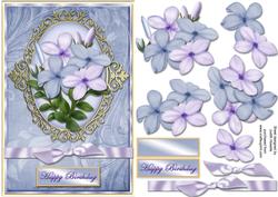 Blue and Lilac Jasmine Card Front