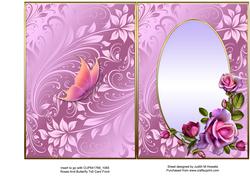 Roses and Butterfly 7x5 Insert