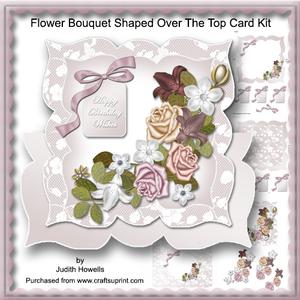 Flower Bouquet Shaped Over the Top Card Kit