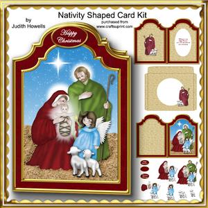 Nativity Shaped Card Kit
