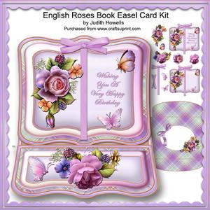 English Roses Book Easel Card Kit