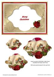 Christmas Book and Roses Insert