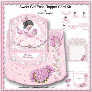 Sweet Girl Easel Topper Card Kit