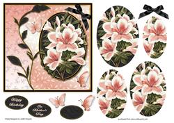 Azalea Waved Border Square Card Front