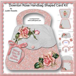 Downton Rose Handbag Shaped Card Kit