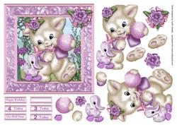 Kitty with Toys Card Front