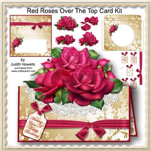 Red Roses Over the Top Card Kit