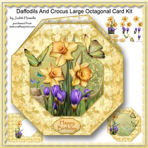 Daffodils and Crocus Large Octagonal Card Kit