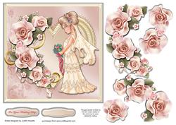 Bride and Roses Card Front