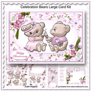 Celebration Bears Large Card Kit