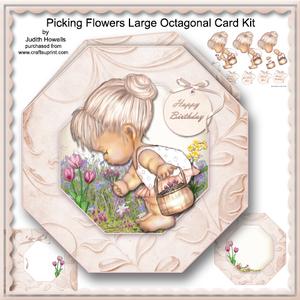 Picking Flowers Large Octagonal Card Kit