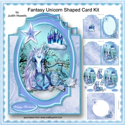 Fantasy Unicorn Shaped Card Kit