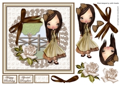Country Girl Square Card Front