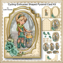 Cycling Enthusiast Shaped Pyramid Card Kit