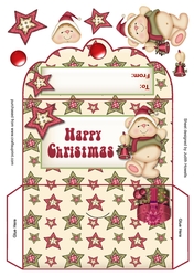 Santa Bear Gift Voucher Or Money Wallet
