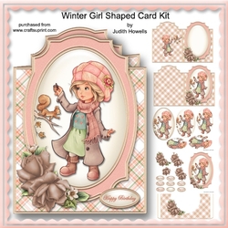 Winter Girl Shaped Card Kit