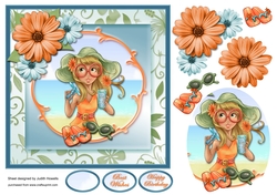 Wishing For Summer Square Card Front