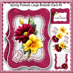 Spring Flowers Large Bracket Card Kit