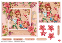 Enchanted Love Floral Square Card Front