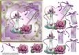 Perfume Rose and Heart in Lilac Plaid Frame Card Front