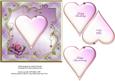 Perfume Rose and Heart in Lilac Plaid Frame Insert