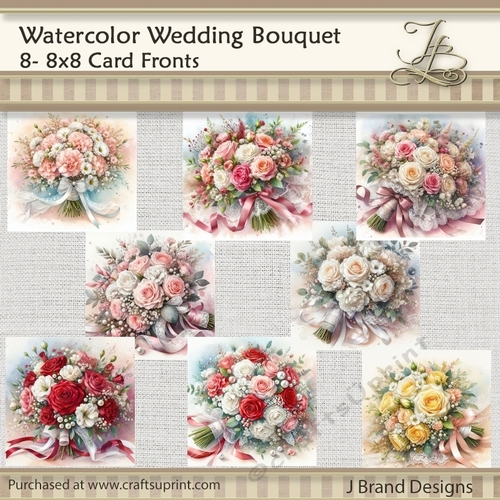 Watercolor Wedding Bouquet