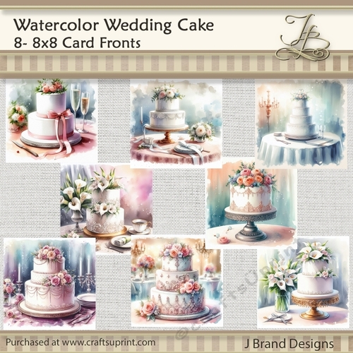 Watercolor Wedding Cake