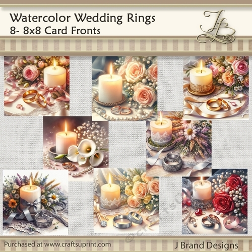 Watercolor Wedding Rings