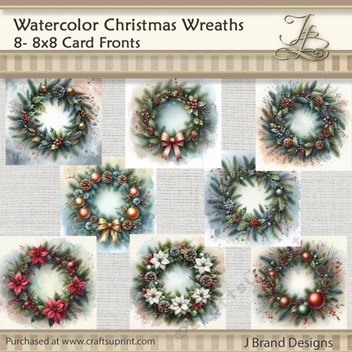 Watercolor Christmas Wreaths