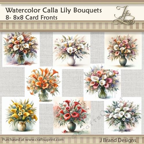 Watercolor Calla Lily Bouquets