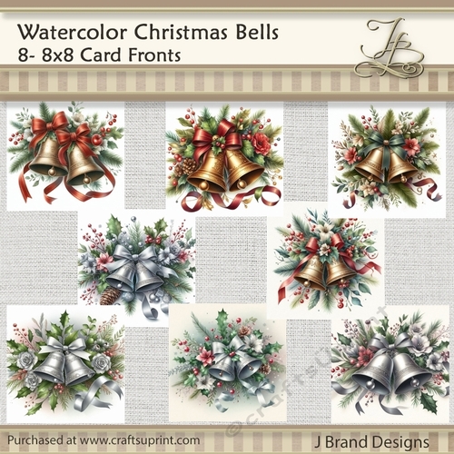 Watercolor Christmas Bells