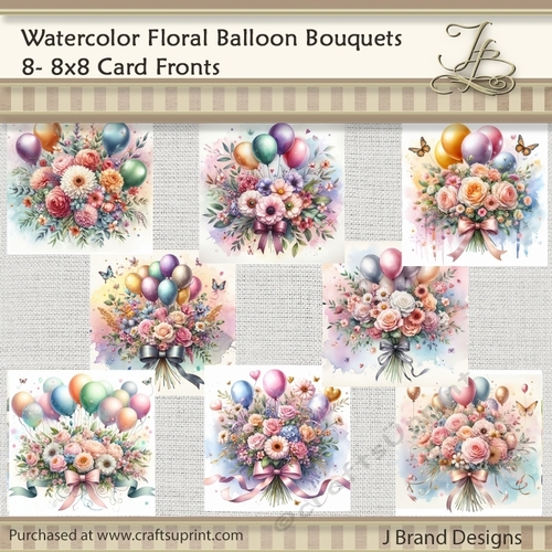 Watercolor Floral Balloon Bouquets
