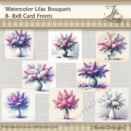 Watercolor Lilac Bouquets