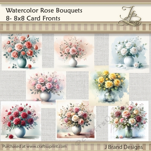 Watercolor Rose Bouquets