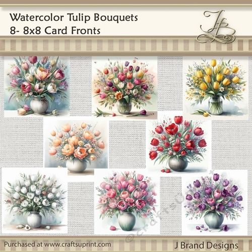 Watercolor Tulip Bouquets
