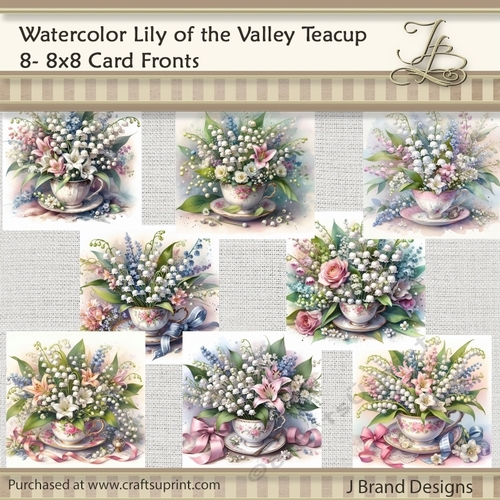 Watercolor Lily of the Valley Teacup