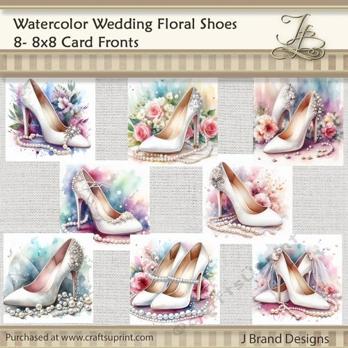 Watercolor Floral Wedding Shoes
