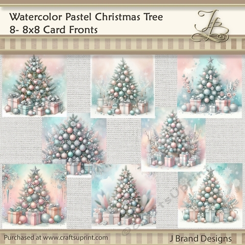 Watercolor Pastel Christmas Tree