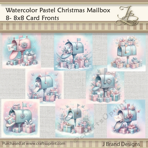 Watercolor Pastel Christmas Mailbox