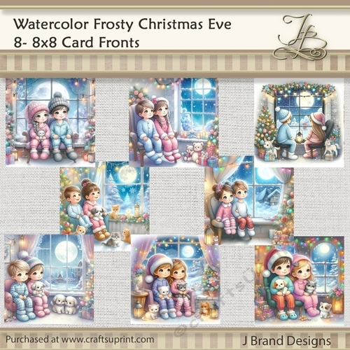 Watercolor Frosty Christmas Eve