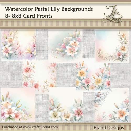 Watercolor Pastel Lily Backgrounds