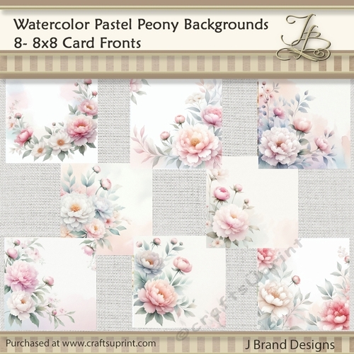 Watercolor Pastel Peony Backgrounds
