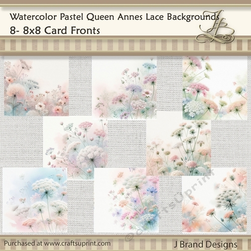 Watercolor Pastel Queen Annes Lace Backgrounds