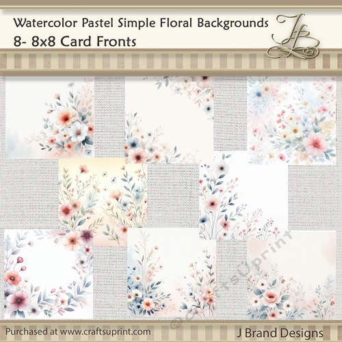 Watercolor Simple Floral Backgrounds