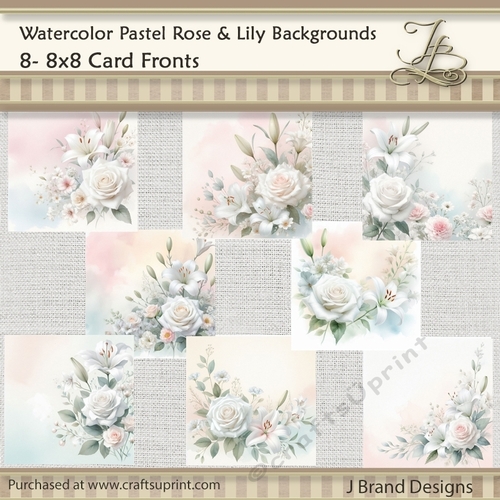 Watercolor Rose and Lily Backgrounds