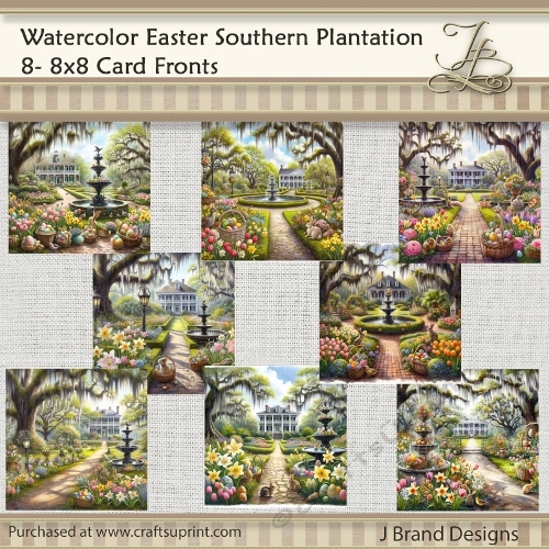 Watercolor Easter Southern Plantation