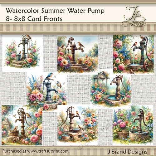 Watercolor Summer Water Pump