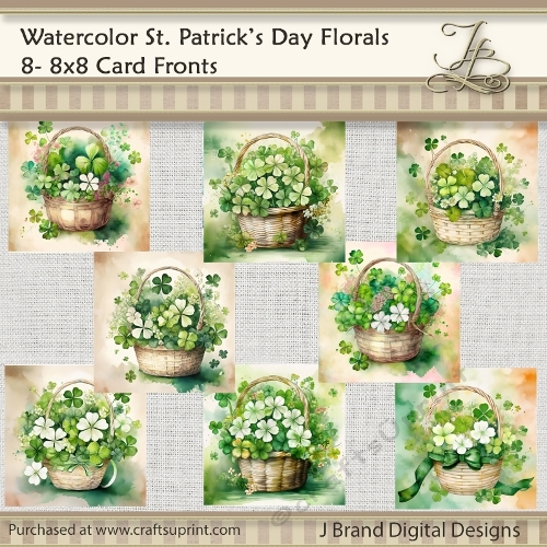 Watercolor St. Patricks Day Florals